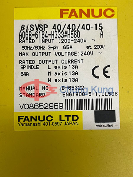 A06B-6164-H343#H580 SERVOSP AMP MODULE BiSVSP 404080-15